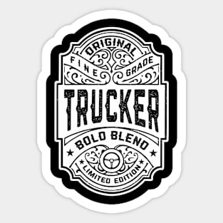 Trucker Funny Vintage Whiskey Bourbon Label Truck Driver Sticker